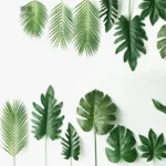 Artificial Single Palm Leaf Fake Tropical Plants Simulation Monstera Branch Flower Arrangement Accessori Hotel Home House Decor - Image 3