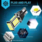 LED Reverse Light W16W Bulbs On Cars Accessories Decoration Automotive Goods For Renault megane 3 2 4 Duster Clio Captur Ssport - Image 5