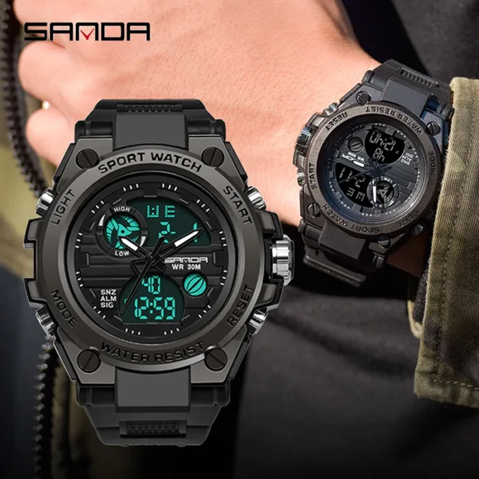 SANDA Brand G Style Men Digital Watch Shock Military Sports Watches Fashion Waterproof Electronic Wristwatch Mens Relogios - Image 3