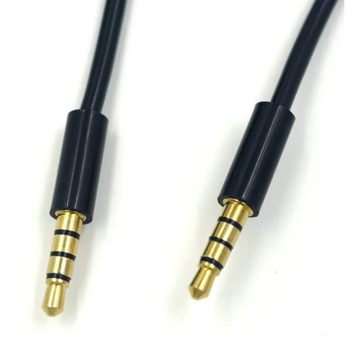 3.5mm Male to Male Jack 4 Pole Extension Aux Audio Coiled Spiral Cable 1.5M - Image 3