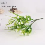 New beautiful 25 heads/bouquet mini artificial calla with leaf plastic fake lily Aquatic plants home room decoration flower - Image 25