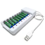 PUJIMAX  Battery Charger USB Output 8 slots Charger For AA/AAA Ni-Cd Rechargeable Batteries For remote control microphone camera - Image 3