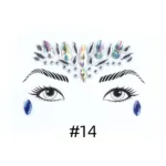 3D Sexy Face Tattoo Stickers Shiny Face Decoration Glitter Fake Tattoo Rhinestones Trendy Acrylic Drill Temporary Tattoo Sticker - Image 19