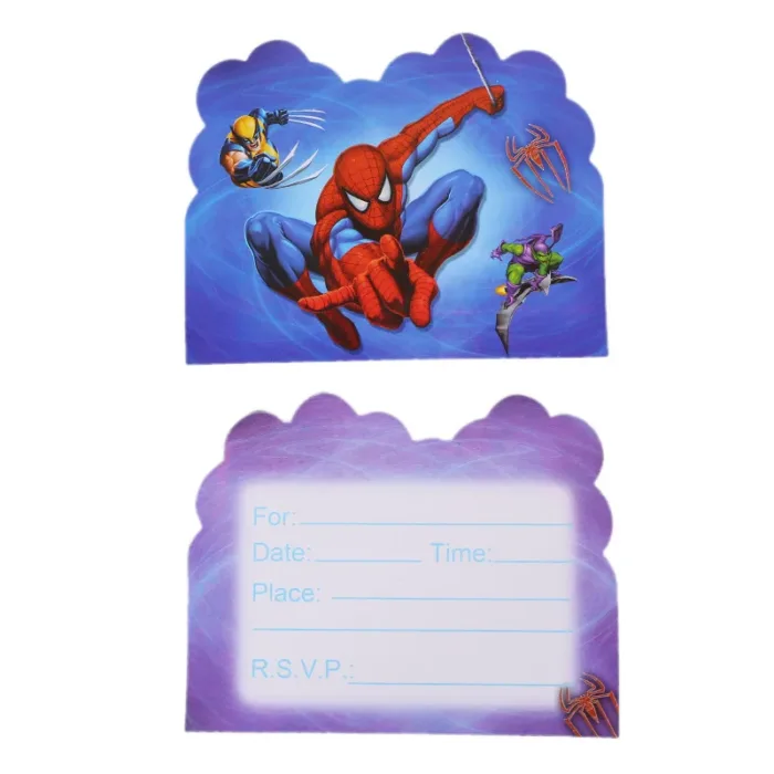 Spiderman Theme Kids Birthday Supplies 3D Great Spider Foil Balloons Disposable Tableware Napkin Cup Birthday Party Decorations - Image 16