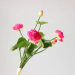 Mini Artificial Fake Lotus Bud with Leaf Fake Flower Wedding Home Decor - Image 5