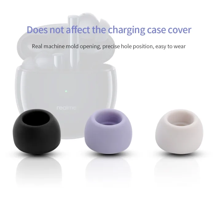 6Pcs Silicone Ear Tips for Realme Air Buds 2 Eartips Realme Buds Air Pro True Wireless Earbuds Tips Earphone Ear Cap Anti-Slip - Image 3