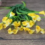 New beautiful 25 heads/bouquet mini artificial calla with leaf plastic fake lily Aquatic plants home room decoration flower - Image 24