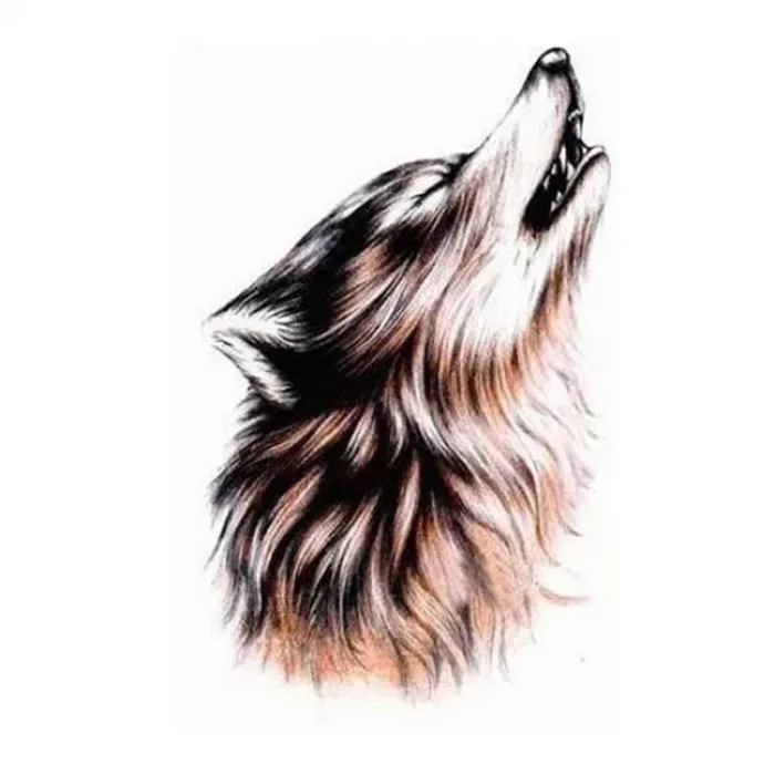 1PC Black Forest Tattoo Sticker For Men Women Tiger Wolf Death Skull Temporary  Fake Henna Skeleton King Animal Tatoo - Image 7