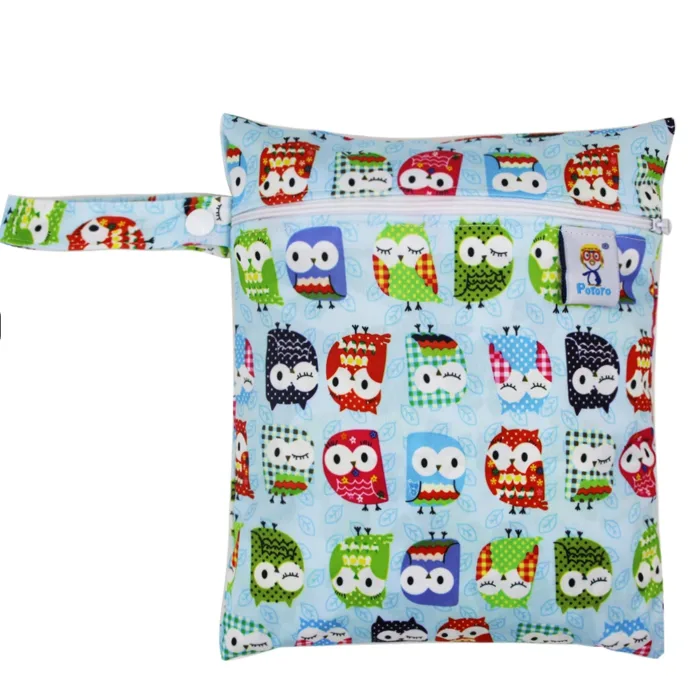 Waterproof Reusable Wet Bag Printed Pocket Nappy Organizers Travel Wet Dry Bags 25x20cm Small Diaper Bag Wet Clothing Mommy Bag - Image 31