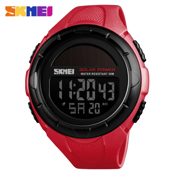 SKMEI Solar Power Men Sports Watches Waterproof LED Digital Watch Men Luxury Brand Electronic Mens Wrist Watch Relogio Masculino - Image 7