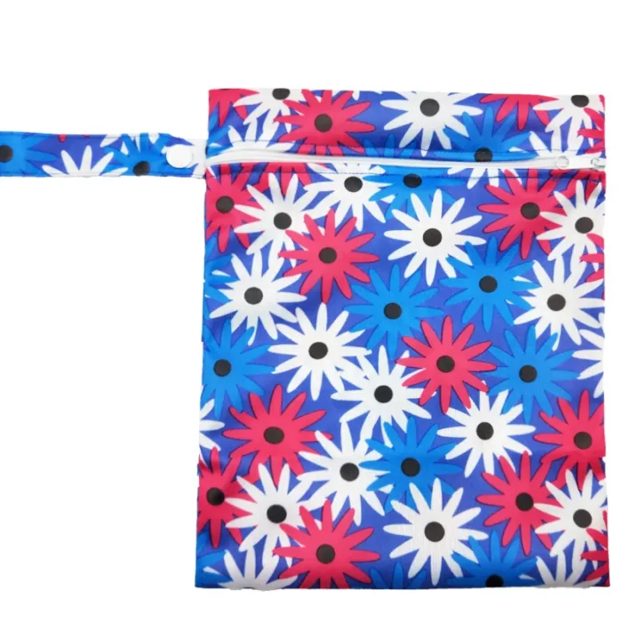 Waterproof Reusable Wet Bag Printed Pocket Nappy Organizers Travel Wet Dry Bags 25x20cm Small Diaper Bag Wet Clothing Mommy Bag - Image 10