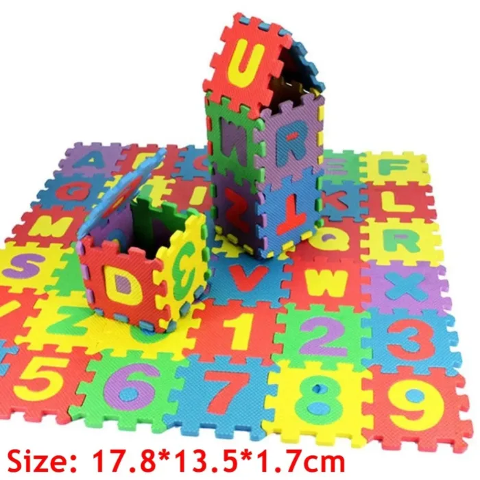 HOT 36 pcs children mini EVA Foam Alphabet Letters Numbers Floor Soft Baby Mat 3D puzzle Kids Educational toys - Image 2