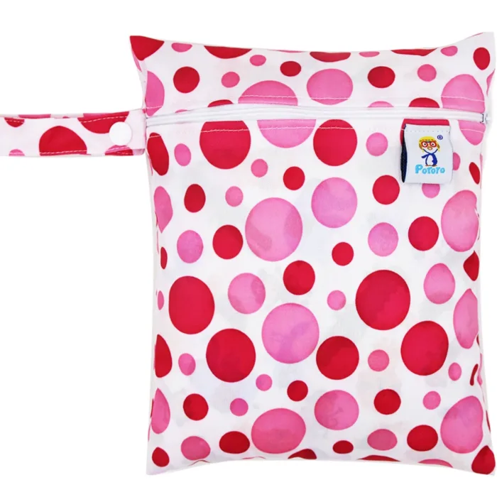 Waterproof Reusable Wet Bag Printed Pocket Nappy Organizers Travel Wet Dry Bags 25x20cm Small Diaper Bag Wet Clothing Mommy Bag - Image 32