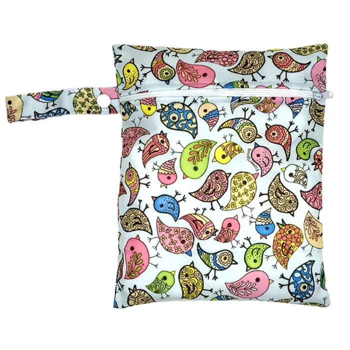 Waterproof Reusable Wet Bag Printed Pocket Nappy Organizers Travel Wet Dry Bags 25x20cm Small Diaper Bag Wet Clothing Mommy Bag - Image 19