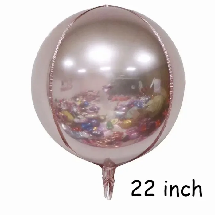Rose Gold Silver 4D Round Foil Balloons Birthday Party Decoration Wedding Marriage Party Decor Supplies Kids Toys Baby Shower - Image 7