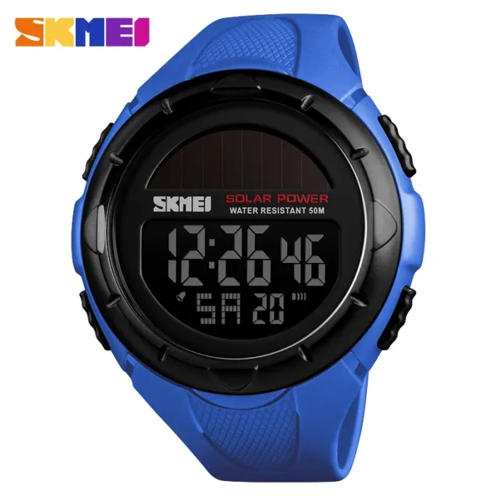 SKMEI Solar Power Men Sports Watches Waterproof LED Digital Watch Men Luxury Brand Electronic Mens Wrist Watch Relogio Masculino - Image 11
