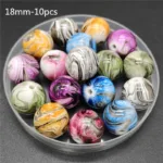 8mm-20mm Round Shape Beads Jewelry Making Acrylic  Multicolor Loose Bead  DIY Accessory #YKL36-42 - Image 5