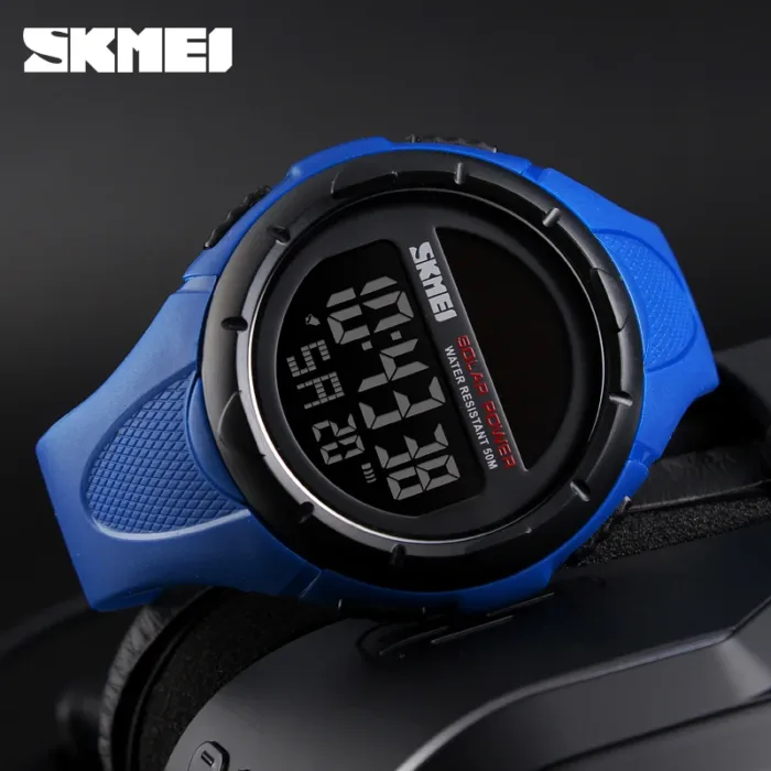 SKMEI Solar Power Men Sports Watches Waterproof LED Digital Watch Men Luxury Brand Electronic Mens Wrist Watch Relogio Masculino - Image 4