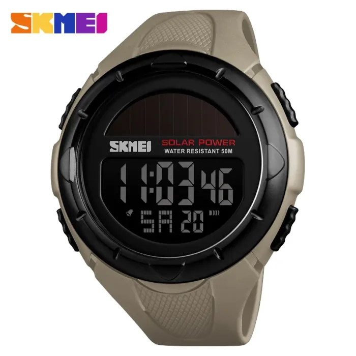 SKMEI Solar Power Men Sports Watches Waterproof LED Digital Watch Men Luxury Brand Electronic Mens Wrist Watch Relogio Masculino - Image 10