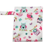 Waterproof Reusable Wet Bag Printed Pocket Nappy Organizers Travel Wet Dry Bags 25x20cm Small Diaper Bag Wet Clothing Mommy Bag - Image 7