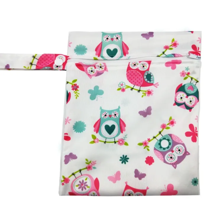 Waterproof Reusable Wet Bag Printed Pocket Nappy Organizers Travel Wet Dry Bags 25x20cm Small Diaper Bag Wet Clothing Mommy Bag - Image 7