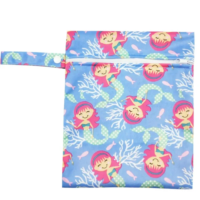 Waterproof Reusable Wet Bag Printed Pocket Nappy Organizers Travel Wet Dry Bags 25x20cm Small Diaper Bag Wet Clothing Mommy Bag - Image 45