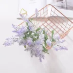 10 Heads Romantic Provence Lavender Silk Artificial Flowers Purple Bouquet Plastic Fake Flower White for Home Wedding Decoration - Image 6
