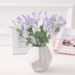 10 Heads Romantic Provence Lavender Silk Artificial Flowers Purple Bouquet Plastic Fake Flower White for Home Wedding Decoration - Image 5