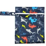 Waterproof Reusable Wet Bag Printed Pocket Nappy Organizers Travel Wet Dry Bags 25x20cm Small Diaper Bag Wet Clothing Mommy Bag - Image 34