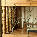 Artificial plastic branch darkness witch DIY antler headband accessories horns fake tree bifurcated white christmas decoration - Image 3