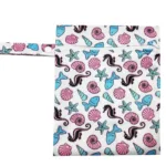 Waterproof Reusable Wet Bag Printed Pocket Nappy Organizers Travel Wet Dry Bags 25x20cm Small Diaper Bag Wet Clothing Mommy Bag - Image 9