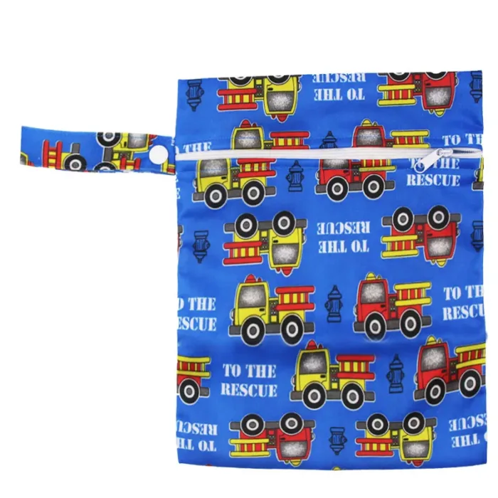 Waterproof Reusable Wet Bag Printed Pocket Nappy Organizers Travel Wet Dry Bags 25x20cm Small Diaper Bag Wet Clothing Mommy Bag - Image 37
