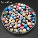 8mm-20mm Round Shape Beads Jewelry Making Acrylic  Multicolor Loose Bead  DIY Accessory #YKL36-42 - Image 2