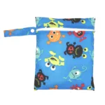 Waterproof Reusable Wet Bag Printed Pocket Nappy Organizers Travel Wet Dry Bags 25x20cm Small Diaper Bag Wet Clothing Mommy Bag - Image 11