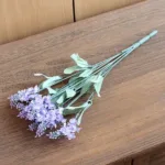 10 Heads Romantic Provence Lavender Silk Artificial Flowers Purple Bouquet Plastic Fake Flower White for Home Wedding Decoration - Image 9