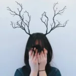 Artificial plastic branch darkness witch DIY antler headband accessories horns fake tree bifurcated white christmas decoration - Image 4