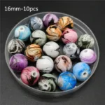 8mm-20mm Round Shape Beads Jewelry Making Acrylic  Multicolor Loose Bead  DIY Accessory #YKL36-42 - Image 4