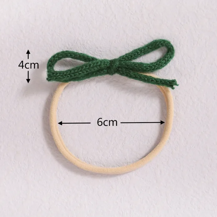 1pcs Wool Bow Elastic Baby Headband for Newborn Girls Hairbands Bowknot Infant Classical Headwear Turban Baby Hair Accessories - Image 2