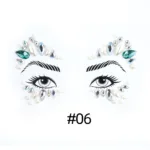 3D Sexy Face Tattoo Stickers Shiny Face Decoration Glitter Fake Tattoo Rhinestones Trendy Acrylic Drill Temporary Tattoo Sticker - Image 10