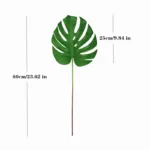 Artificial Single Palm Leaf Fake Tropical Plants Simulation Monstera Branch Flower Arrangement Accessori Hotel Home House Decor - Image 13