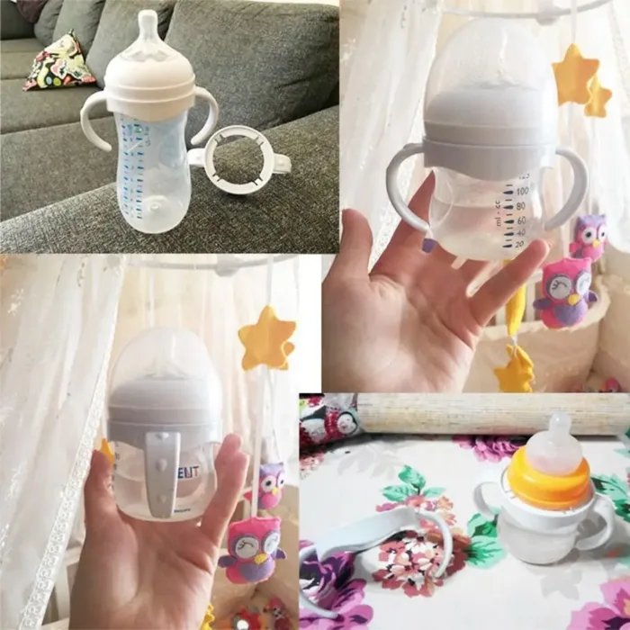 3pcs Compatible Bottle Grip Handle Baby Bottle Handle Nursing Bottle Holder for Avent Natural Wide Mouth Baby Feeding Bottle - Image 2