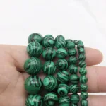 Natural Green Malachite Stone Round Loose Beads 4 6 8 10 12 14mm For Jewelry Making Bracelet Necklace Diy  Strand 15" Wholesale - Image 3