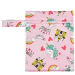 Waterproof Reusable Wet Bag Printed Pocket Nappy Organizers Travel Wet Dry Bags 25x20cm Small Diaper Bag Wet Clothing Mommy Bag - Image 17