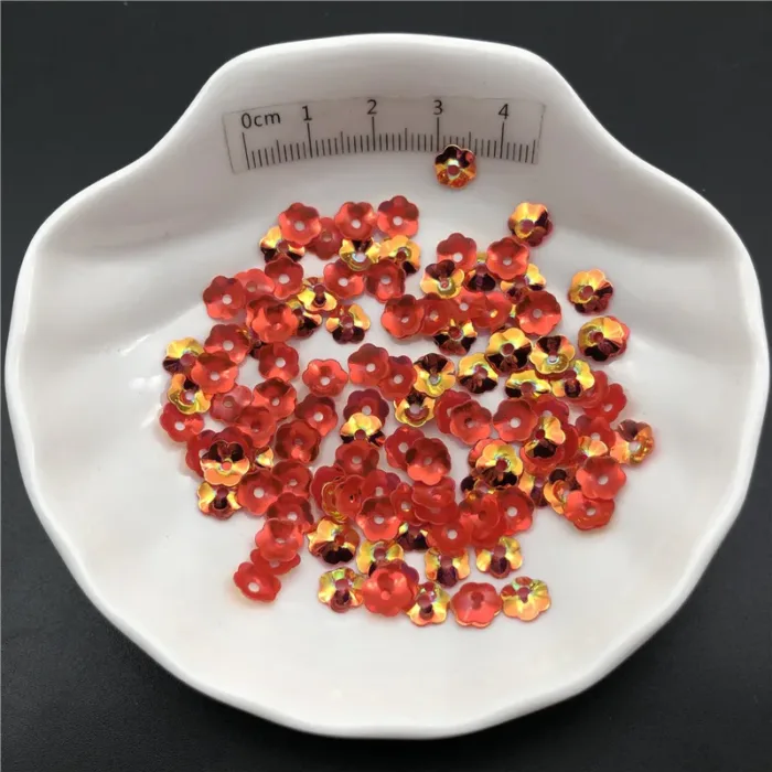 30g/Lot 6mm Cup Plum Blossom Loose Sequins Paillettes For Sewing ,Shoes,Hat,Kids DIY,Crafts Accessories Wholesale - Image 2