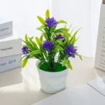 Artificial Flowers Bonsai Vase for Home Decor Mini Potted Christmas Wedding Decorative Ornamental Flowerpot Bathroom Windowsill - Image 8