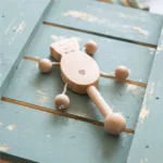 1pc Baby Toy Beech Bear Hand Teething Baby Rattles Wood Ring Cartoon Car Play Gym Montessori Stroller Toy Educational Toys - Image 9