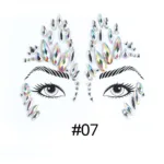 3D Sexy Face Tattoo Stickers Shiny Face Decoration Glitter Fake Tattoo Rhinestones Trendy Acrylic Drill Temporary Tattoo Sticker - Image 9