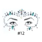 3D Sexy Face Tattoo Stickers Shiny Face Decoration Glitter Fake Tattoo Rhinestones Trendy Acrylic Drill Temporary Tattoo Sticker - Image 17