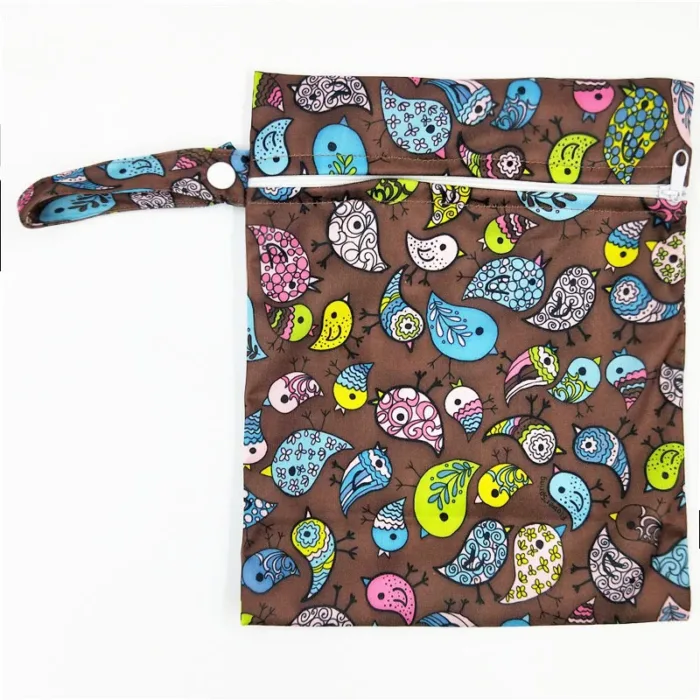 Waterproof Reusable Wet Bag Printed Pocket Nappy Organizers Travel Wet Dry Bags 25x20cm Small Diaper Bag Wet Clothing Mommy Bag - Image 42