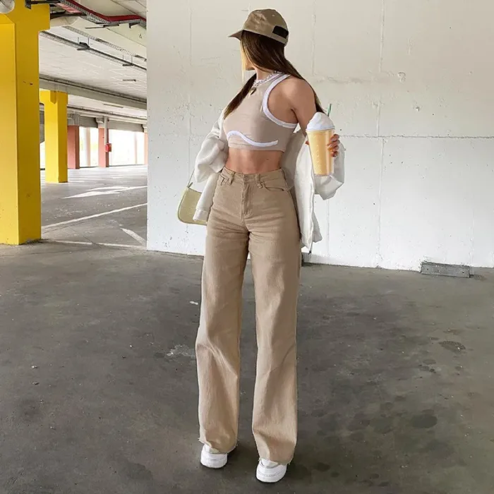 Fashion Loose y2k Jeans Women High Waist Stretch Wide Leg Femme Trousers Casual Comfort Denim Mom Pants 2021 Washed Jean Pants - Image 5